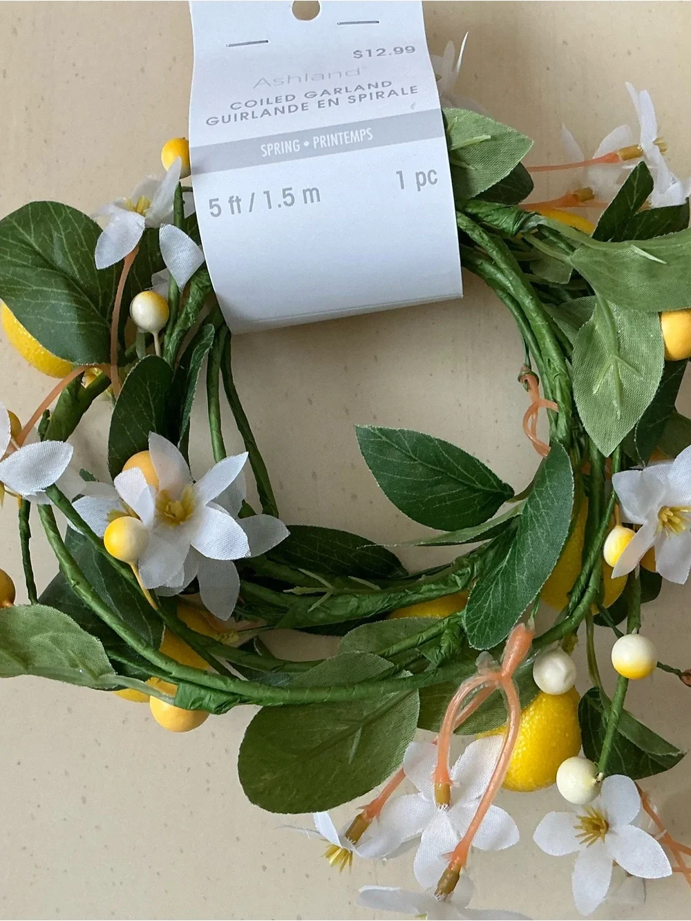 3 NWT Lemons Flowers & Leaves Garlands 🍋 🍃